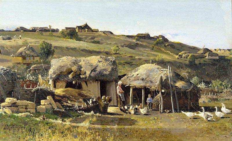 Nikolay Nikanorovich Dubovskoy In The Village Norge oil painting art
